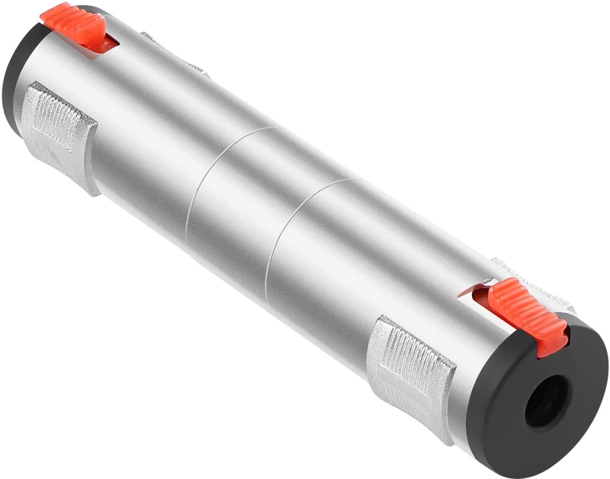 QIANRENON 6.35 mm Stereo Extension Adapter - Lockable TRS Coupler voor Gitaren en Speakers