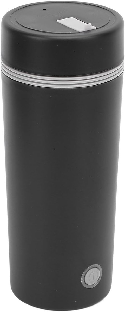 Draagbare Elektrische Waterkoker in Mat Zwart (350ml) met 304 RVS Binnenkant en Eén-Knop Bediening – Compacte Reiswaterkoker voor Onderweg