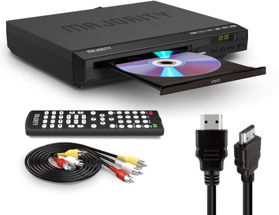 Majority DVD Speler - Compact - HDMI ARC/RCA Aansluiting - Afstandsbediening - Mono-LED - Zwart van Majority — afbeelding 4