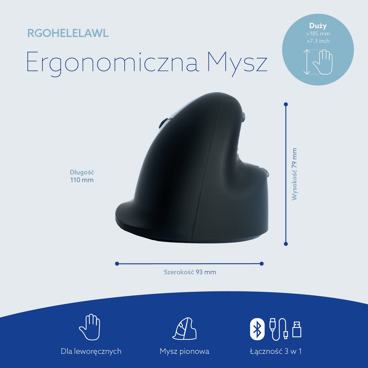 R-Go Numpad - Ergonomisch numeriek toetsenbord - Break software - Bluetooth - Wit thumbnail 4
