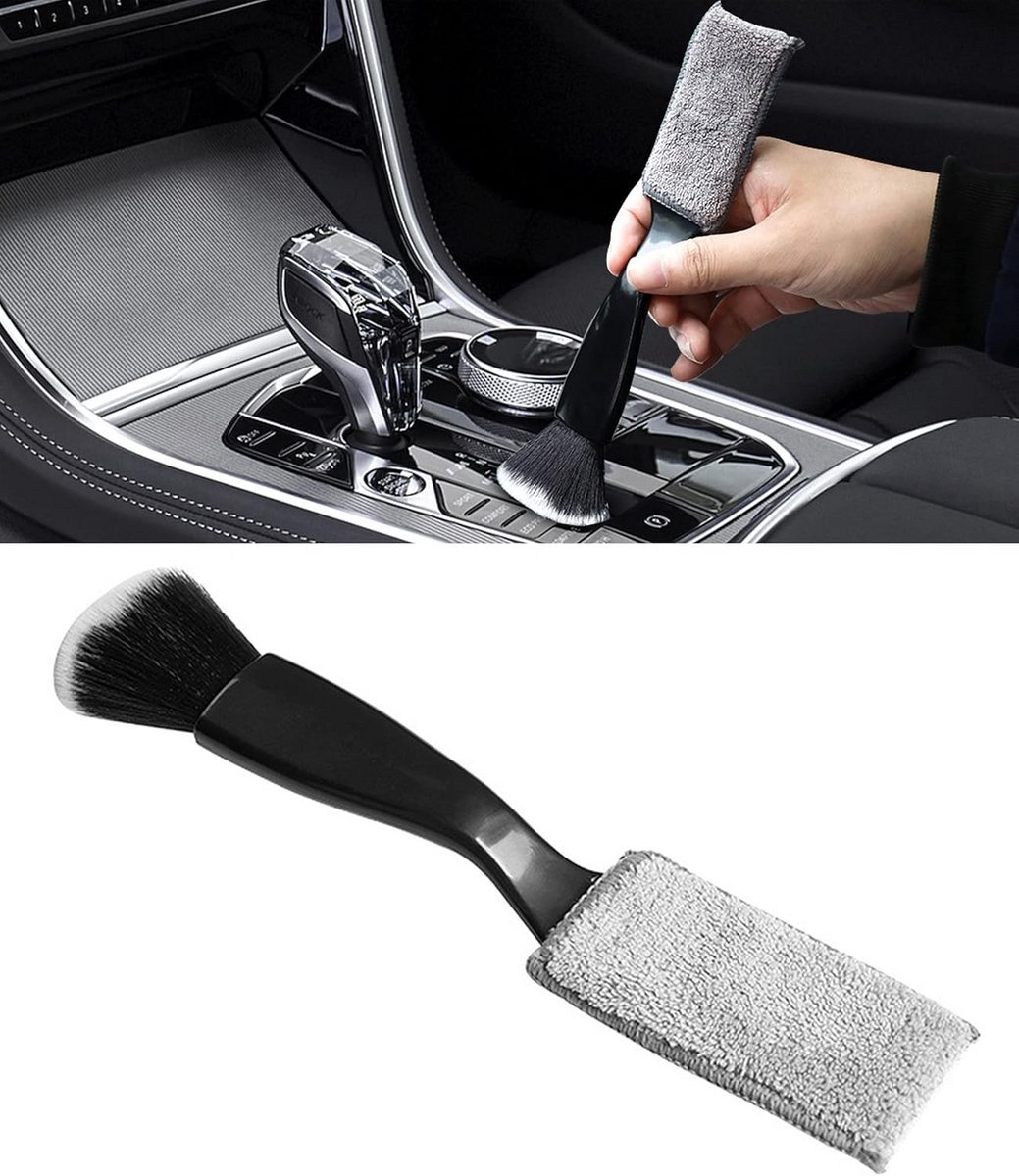 Universele 2 in 1 Stofdoek en Borstel voor Auto Interieur Detailing