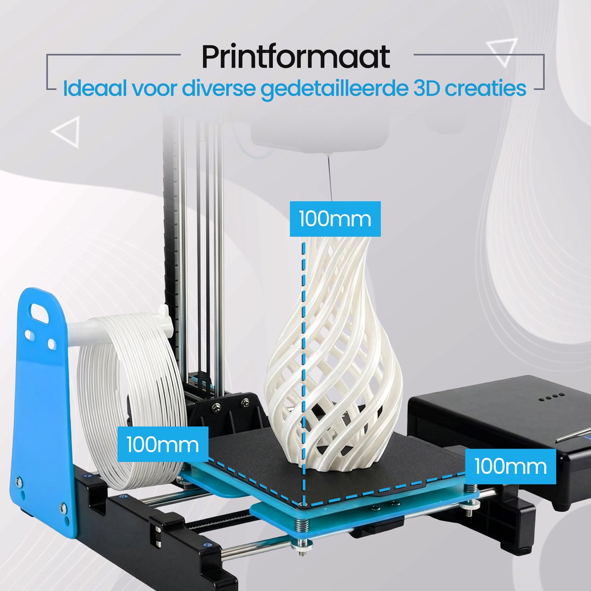 Asawa 3D Printer voor Beginners - Direct Printklaar - Compact en Stil - Inclusief PLA Filament — afbeelding 4