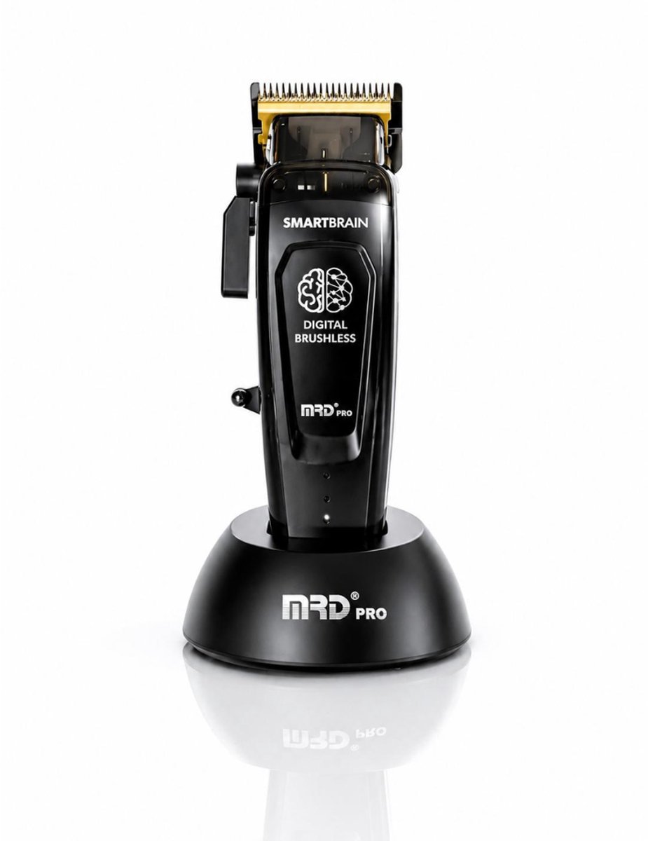 MRD PRO SmartBrain Tondeuse – Professionele Draadloze Hair Clipper – USB-C – Brushless Motor – 6 Opzetkammen – Zwart