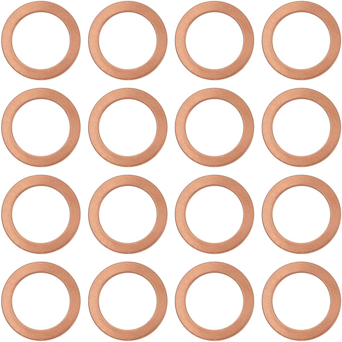 Allecto - Koperen afdichtringen - 30 stuks - Olieaftapplug - 20mm - 14mm - Geschikt voor VW