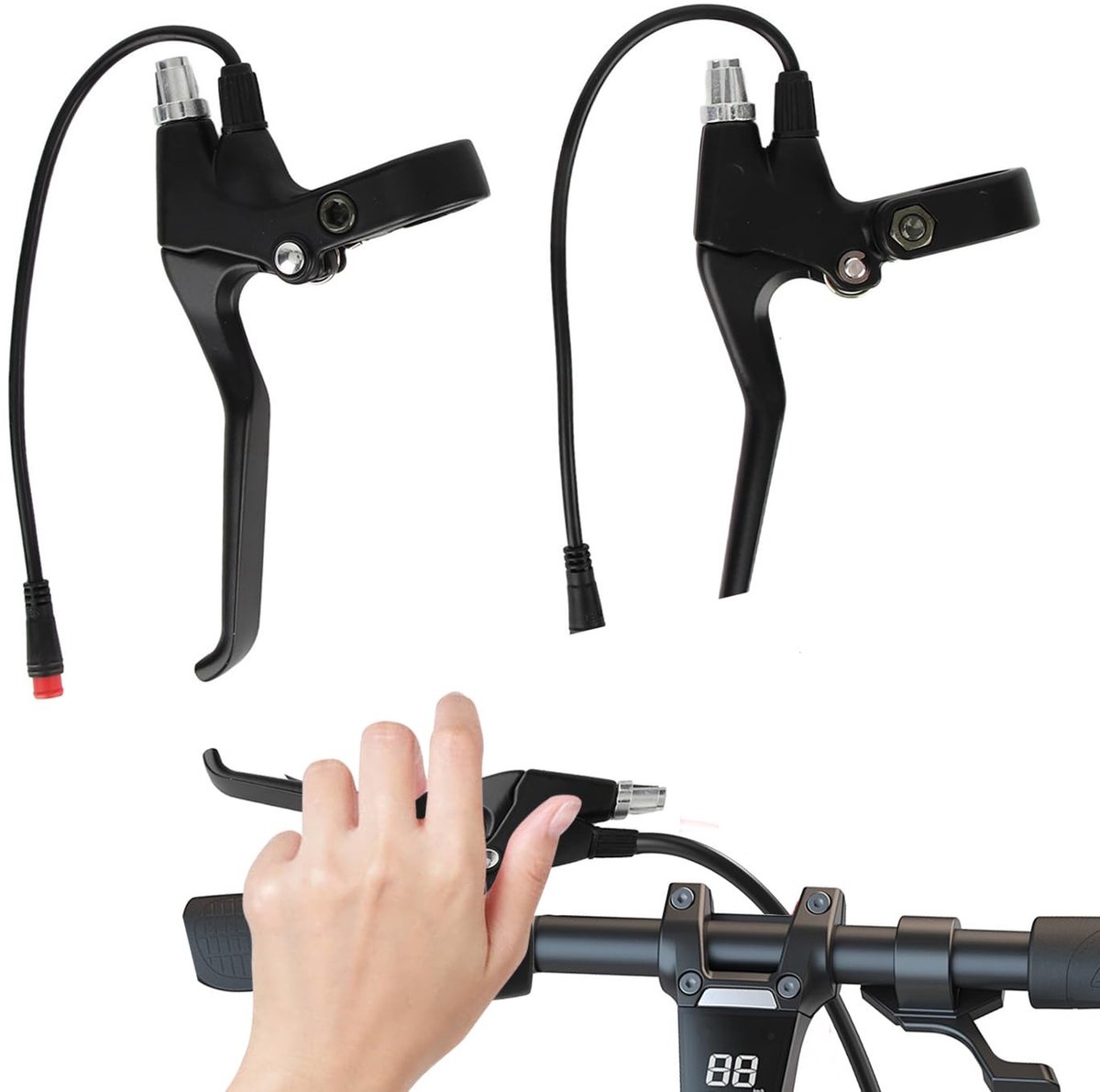 Allecto - Remhendel - Aluminium - Waterdicht - 22mm - Fiets Stuur - Geschikt voor eBike en Scooter - Modern Design