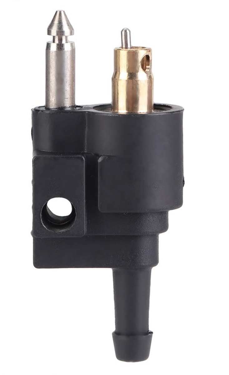 Allecto - Weerhaak Mannelijke Brandstofleiding Snelkoppeling - Brandstoftank Connector - Zwart - Geschikt voor Buitenboordmotor - 1/4" Slanglijn - ...