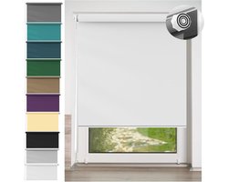 Horizontale Jaloezieën 75 x 140 cm Bescherming Tegen Zon En Inkijk Jaloezie deurrolgordijn Inclusief Alle Montage-Onderdelen voor ramen en d