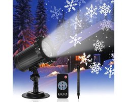 Christmas Projector Outdoor Snowflake Christmas Lights Outdoor with Remote Control and 3 Timers Decoration for Christmas, Indoor, Outdoor, Waterproof, IP65 for Christmas, Party, Garden, Winter
