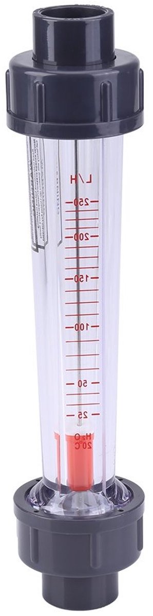 Instapdoorstromingsmeter voor vloeistoffen 25-250L/H, kunststof, ideaal voor voedsel, milieu en lichte industrie