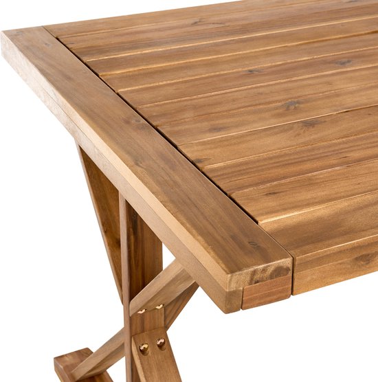 BELIANI CALABRITTO - Table de jardin - Marron - Bois d'acacia