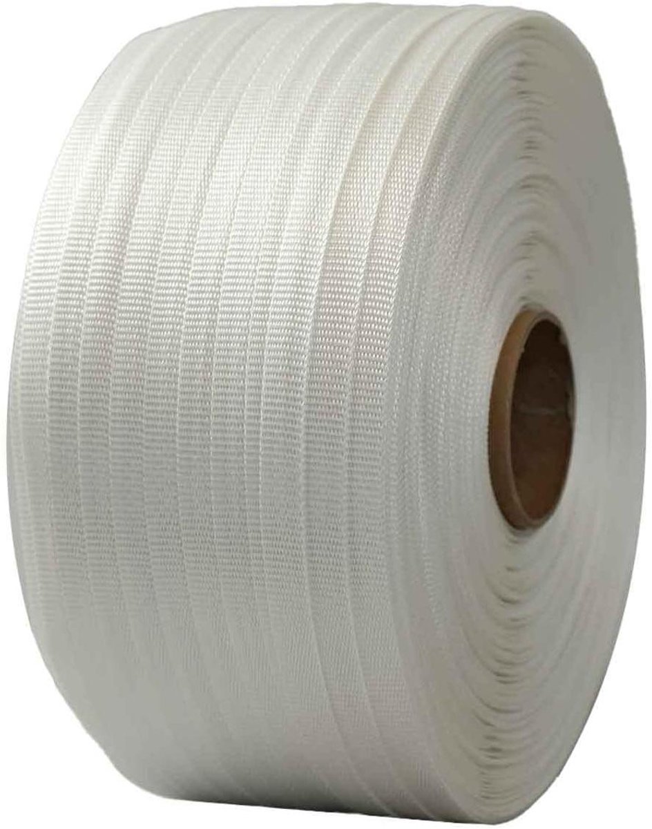 Gevlochten Omsnoeringsband - Polyester band Textielband - Zware Lasten Zekeren - Hoge Breeksterkte 750kg - 19 mm x 500 m