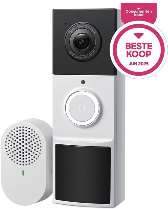 videodeurbel, batterij (videodeurbel), deurbel met camera, 2K 3MP, nachtzicht, tweewegsaudio, 6400mAh, niet-verwijderbare batterij, AI-herkenning, met beltoon, zonder abonnement van Merkloos — afbeelding 2