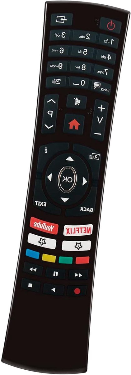 Vervangende Afstandsbediening - Universele Afstandsbediening TV - TV Bediening - Directe Werking Geen Programmering - 12 cm - Zwart
