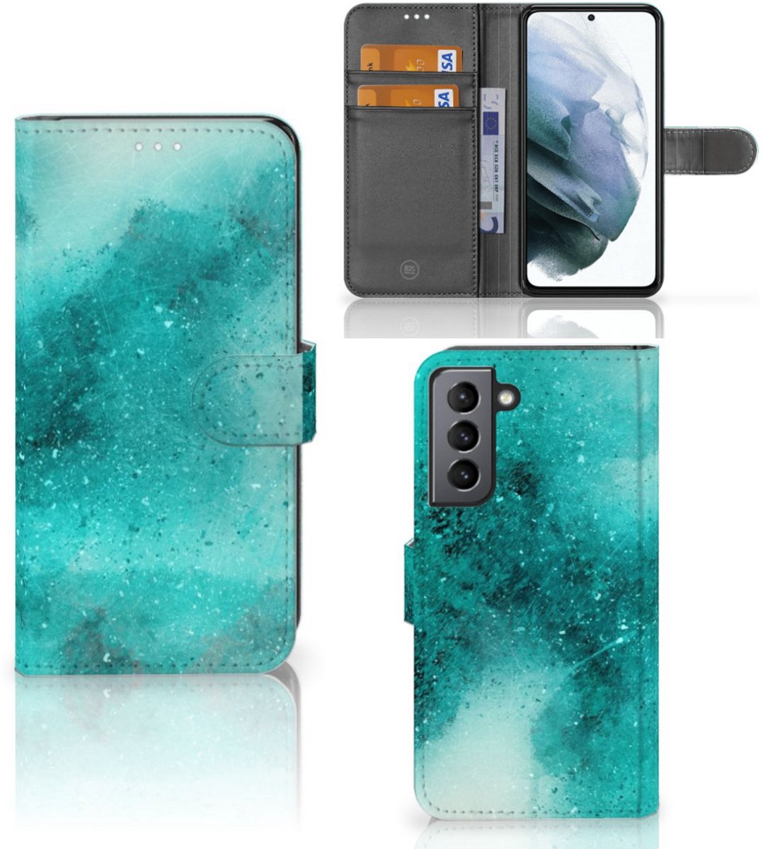 Hoesje Samsung Galaxy S21 FE Painting Blue