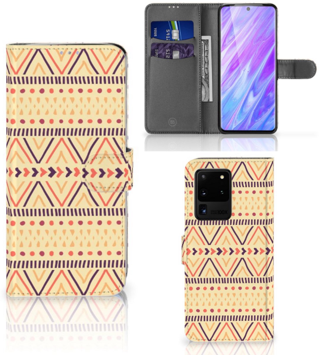 Samsung Galaxy S20 Ultra Telefoon Hoesje Aztec Yellow
