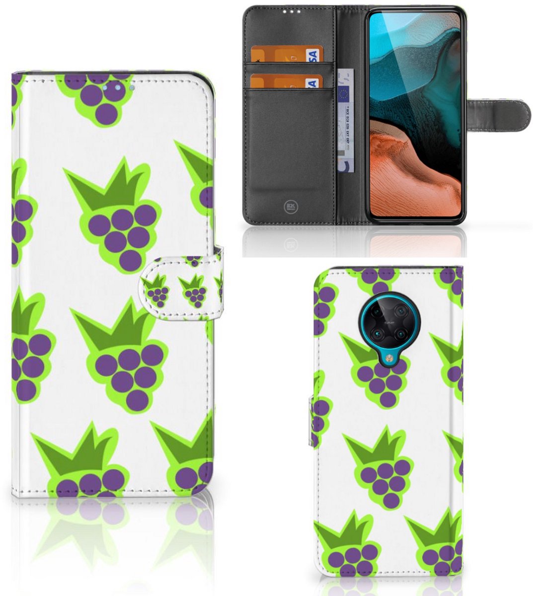 Xiaomi Poco F2 Pro Book Cover Druiven