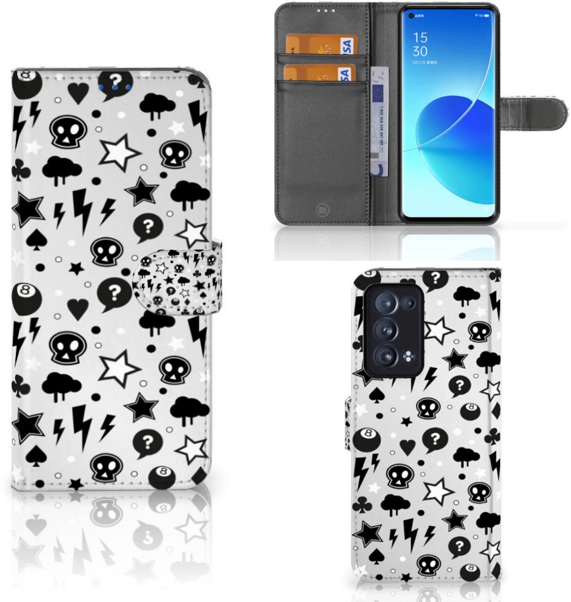 Telefoonhoesje met Naam OPPO Reno 6 Pro Plus 5G Silver Punk