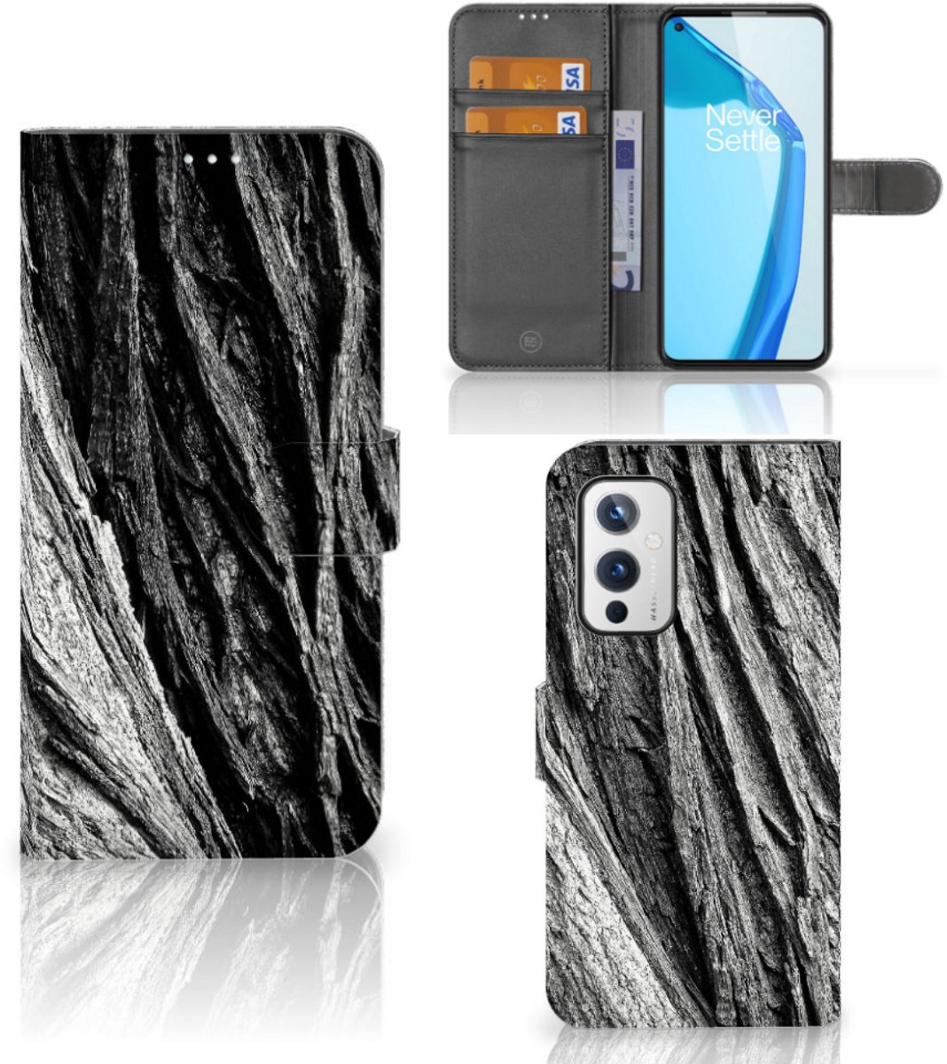 Book Style Case OnePlus 9 Boomschors Grijs