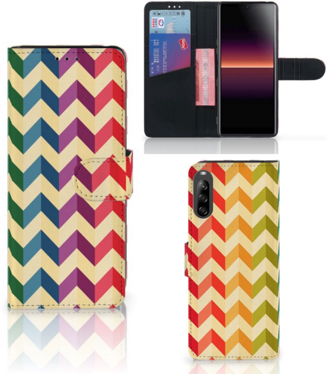 Sony Xperia L4 Telefoon Hoesje Zigzag Multi Color