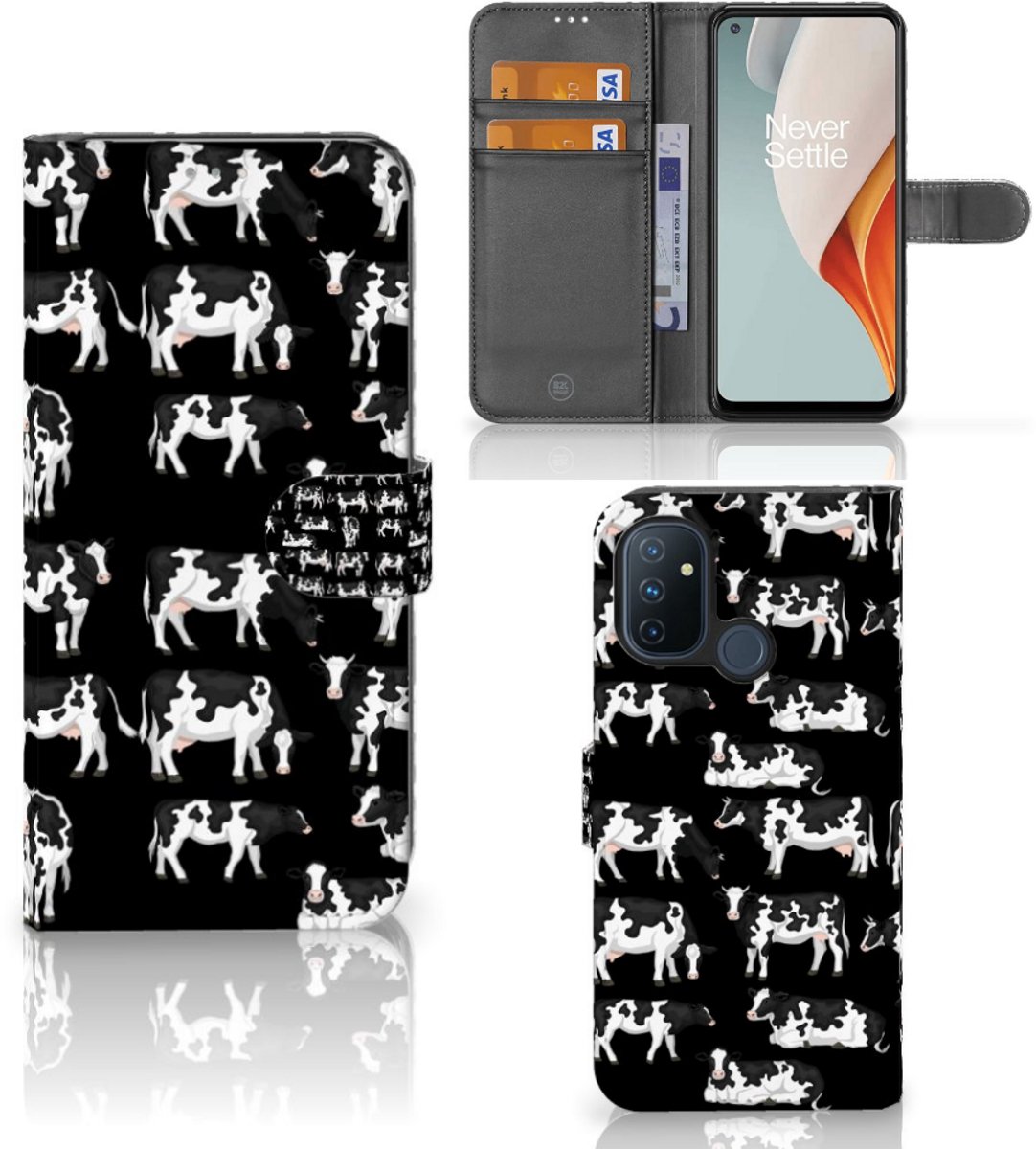 OnePlus Nord N100 Telefoonhoesje met Pasjes Koetjes