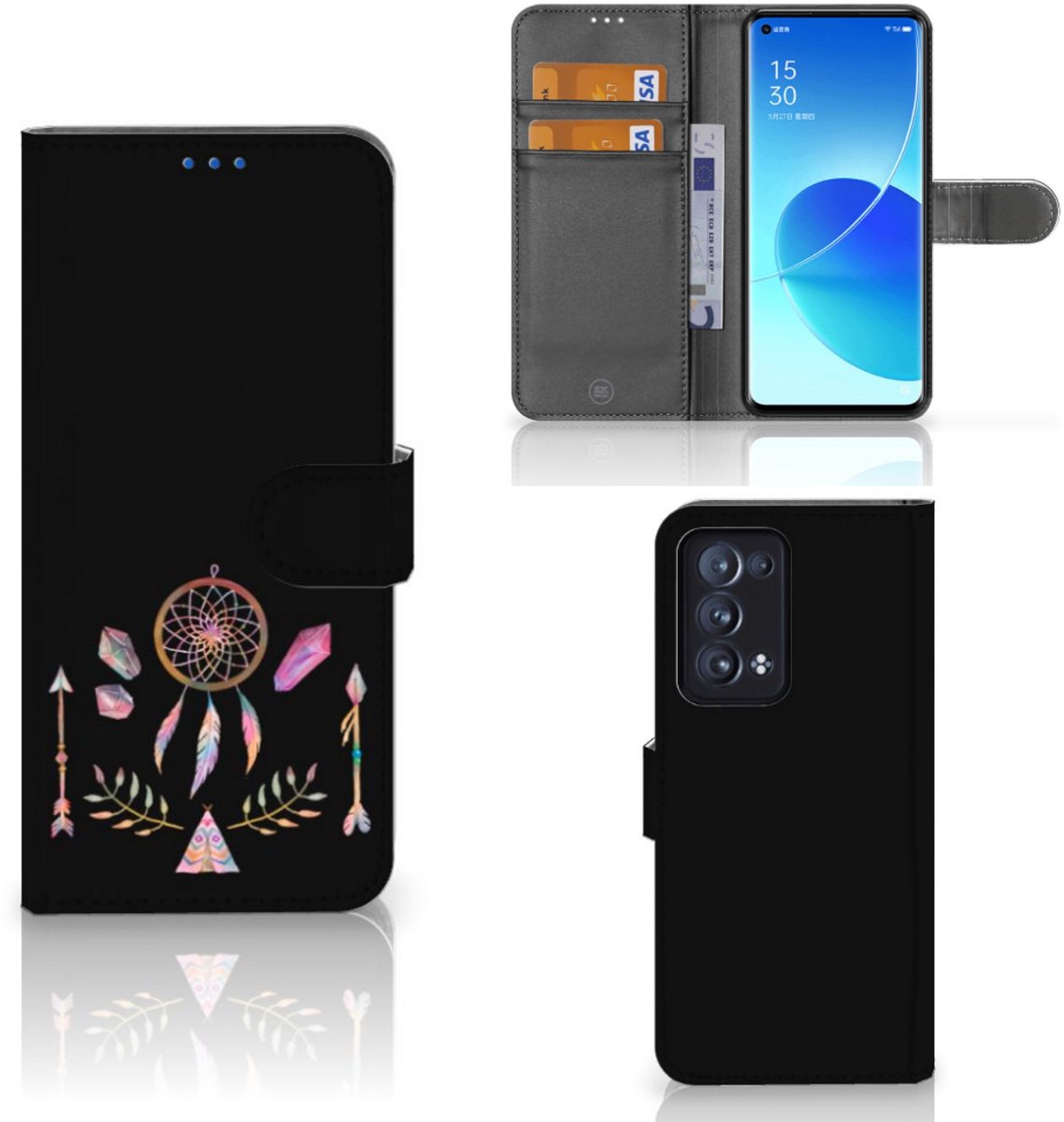 OPPO Reno 6 Pro Plus 5G Leuk Hoesje Boho Dreamcatcher