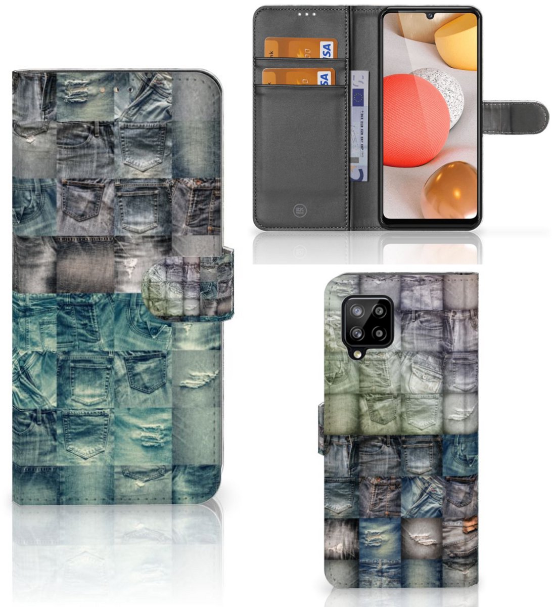 Wallet Case met Pasjes Samsung Galaxy A42 5G Spijkerbroeken