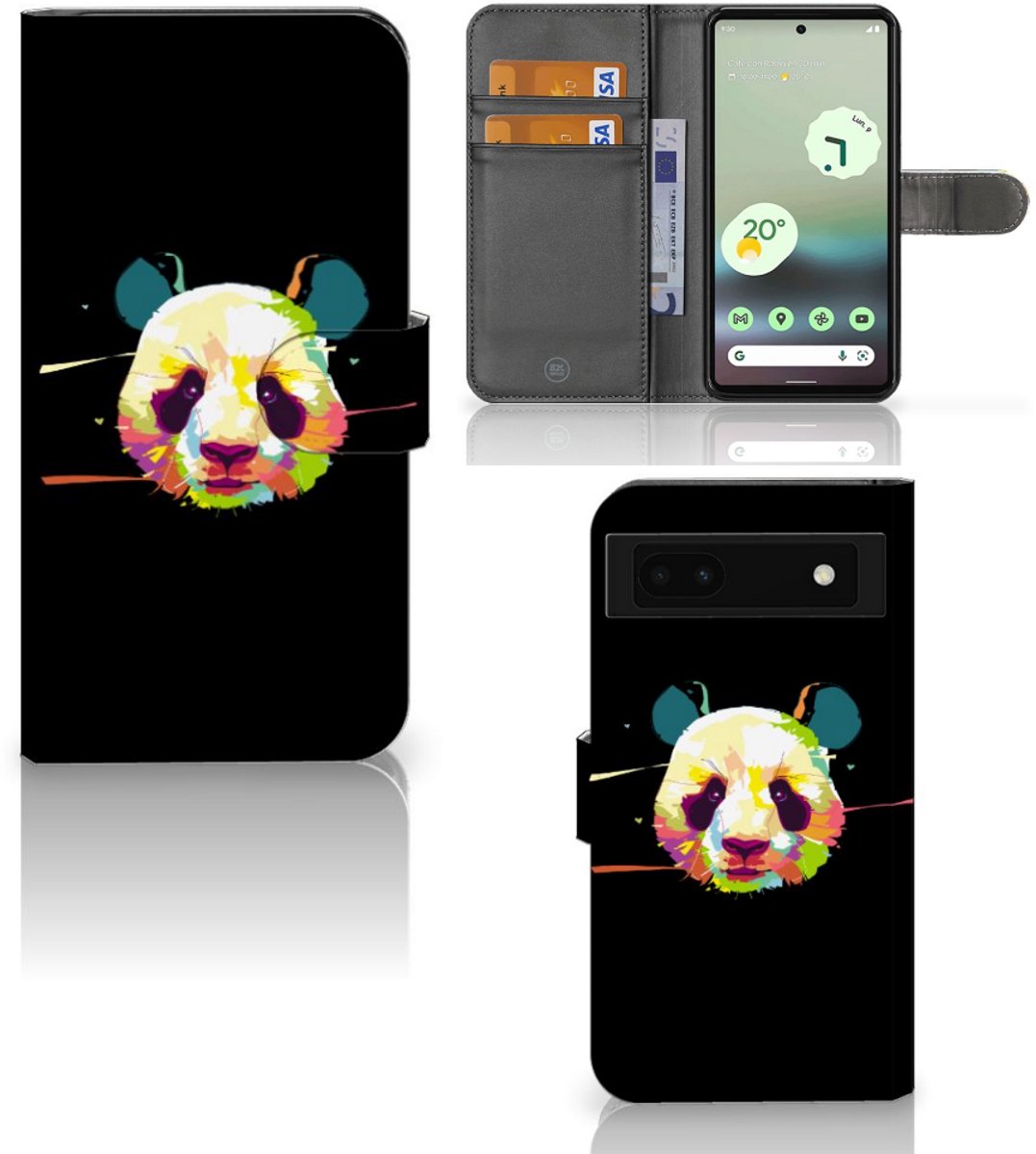 Google Pixel 6A Leuk Hoesje Panda Color
