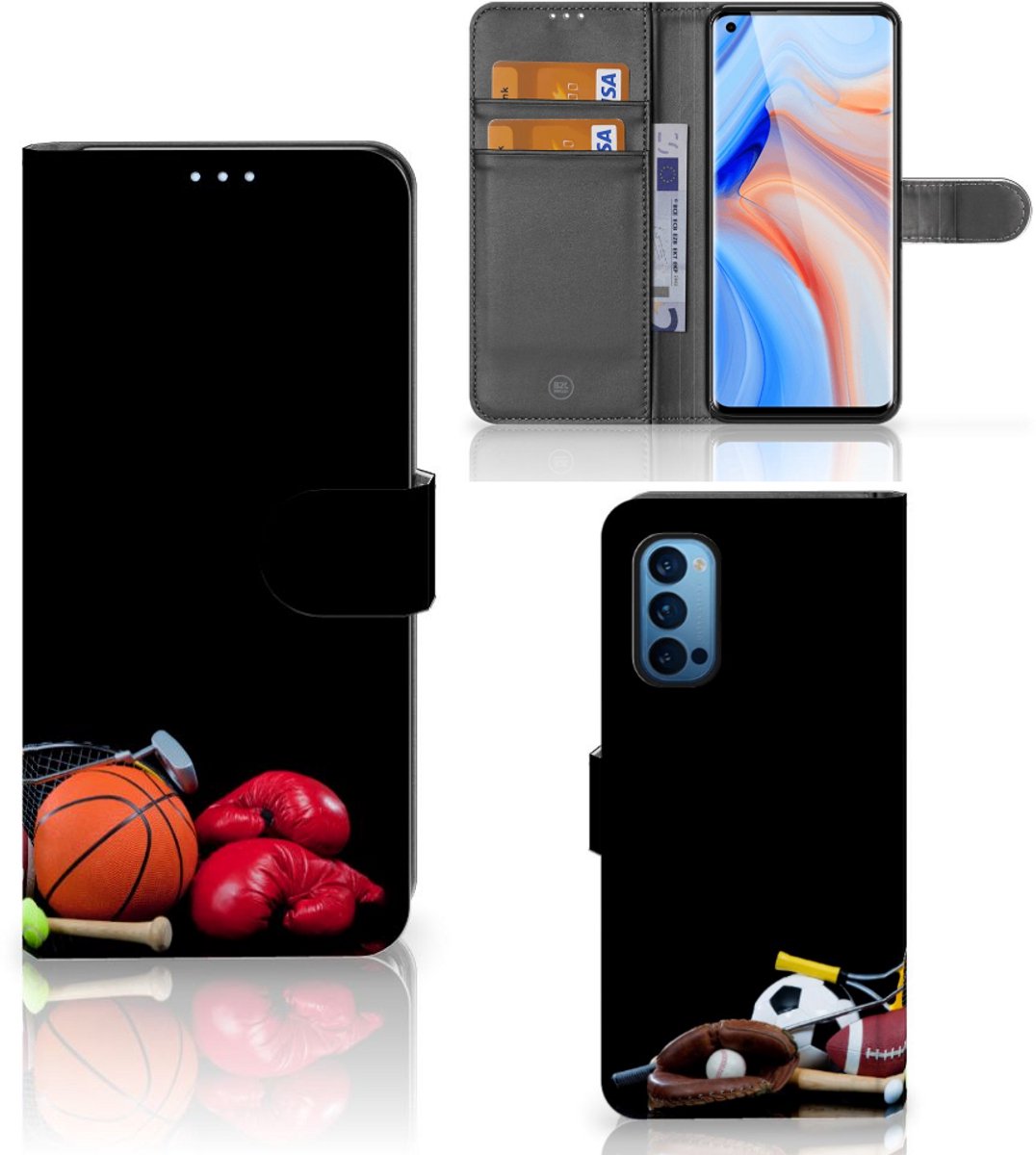 OPPO Reno 4 Pro 5G Wallet Case met Pasjes Sports