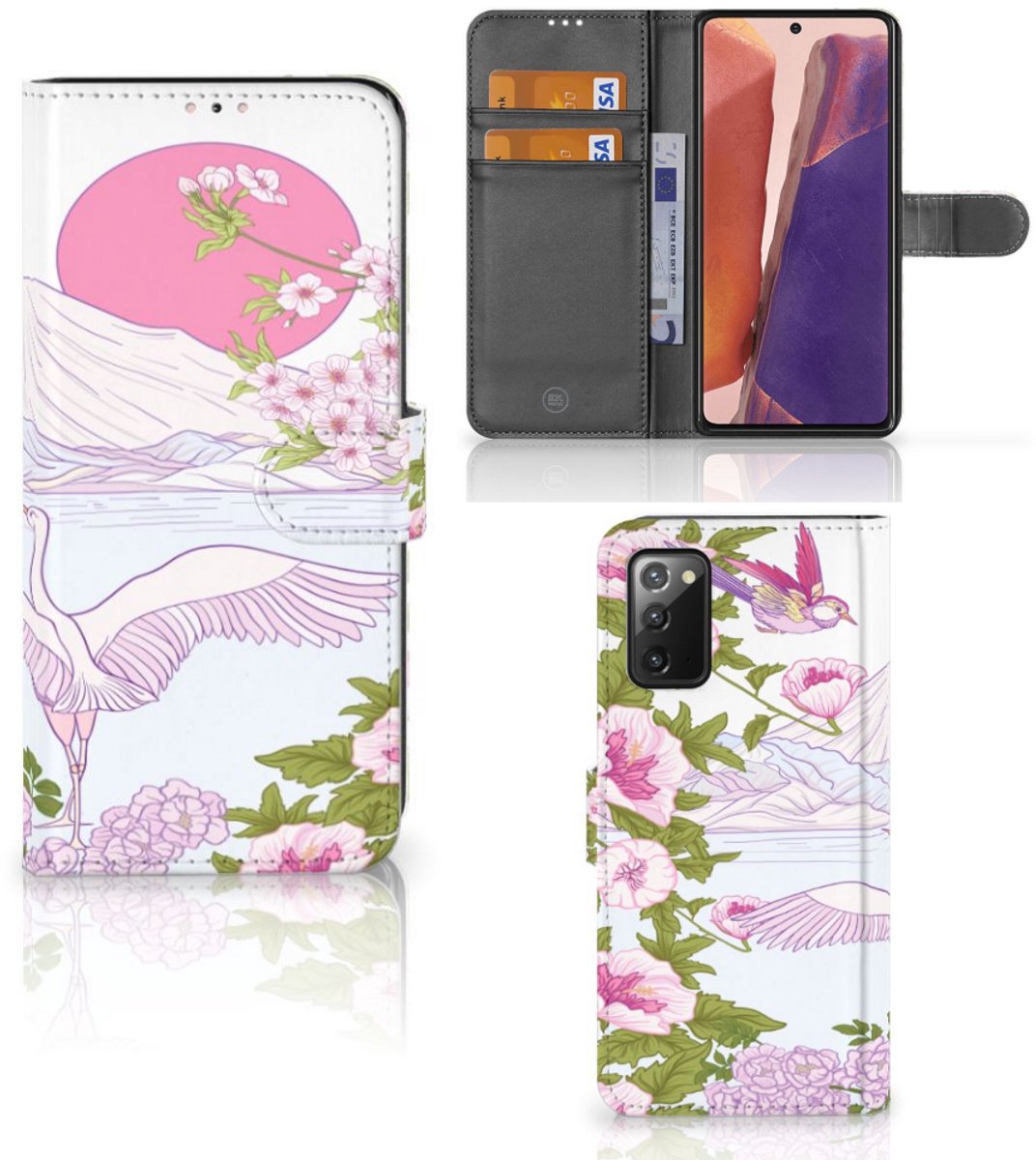 Samsung Galaxy Note 20 Telefoonhoesje met Pasjes Bird Standing
