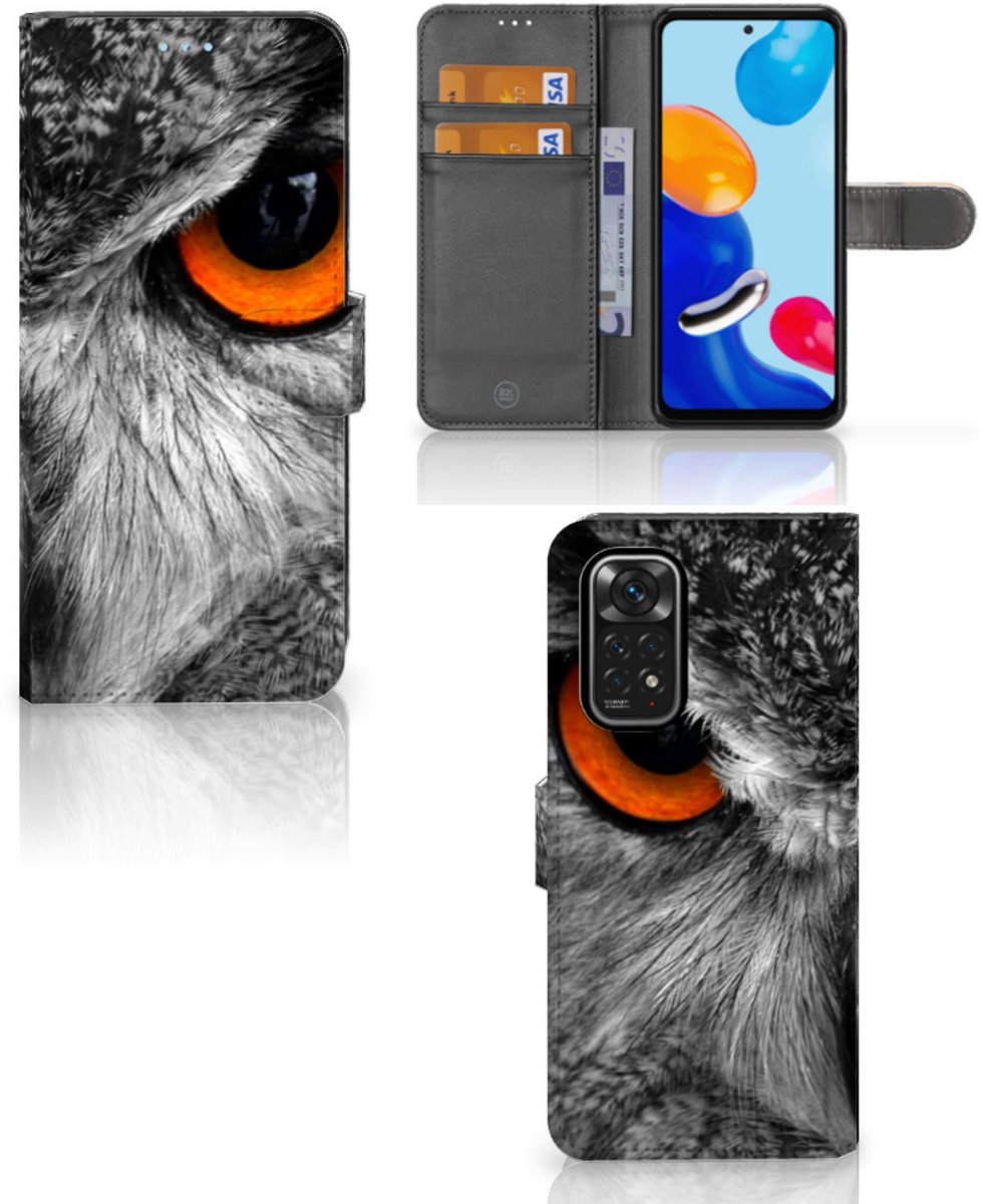 Xiaomi Redmi Note 11/11S Telefoonhoesje met Pasjes Uil