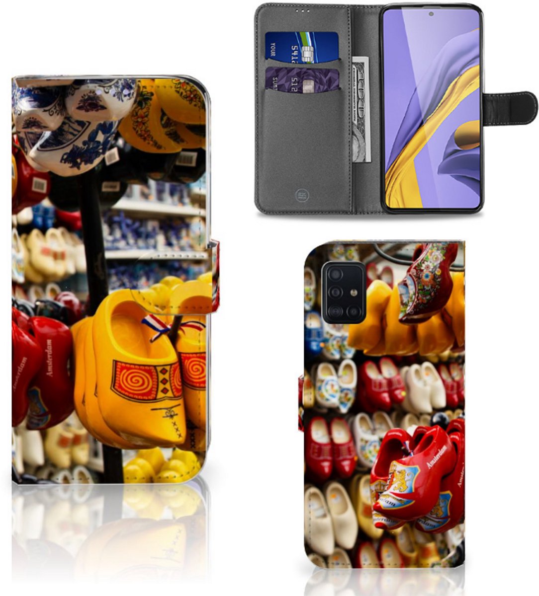 Book Case voor Samsung Galaxy A51 Flip Cover Klompen