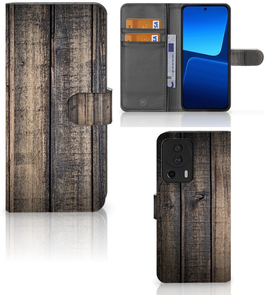 Xiaomi 13 Lite Book Style Case Steigerhout