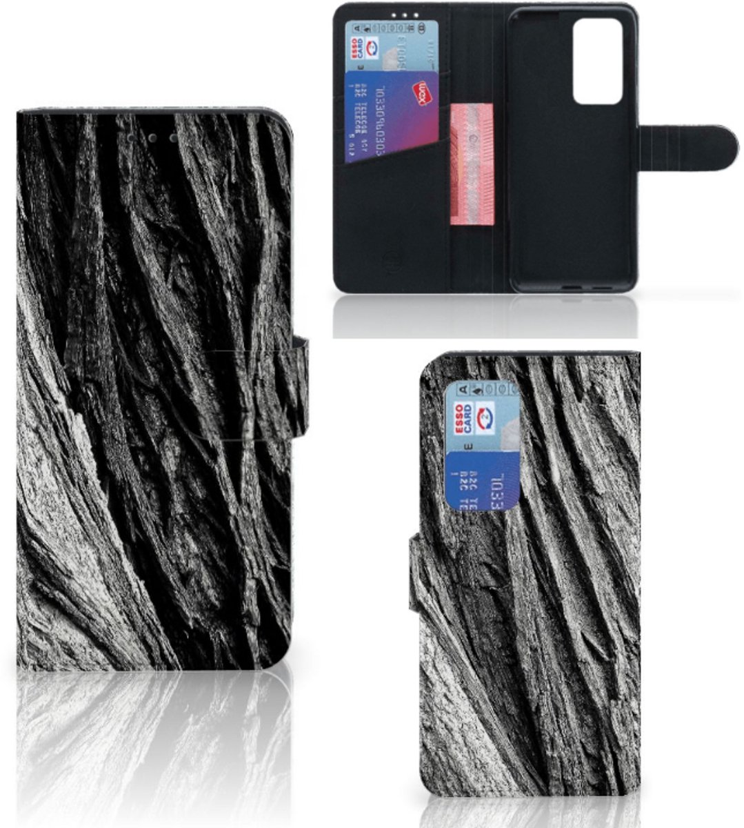 Book Style Case Huawei P40 Pro Boomschors Grijs