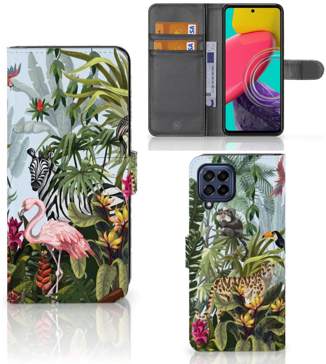 Telefoonhoesje met Pasjes voor Samsung Galaxy M53 Jungle