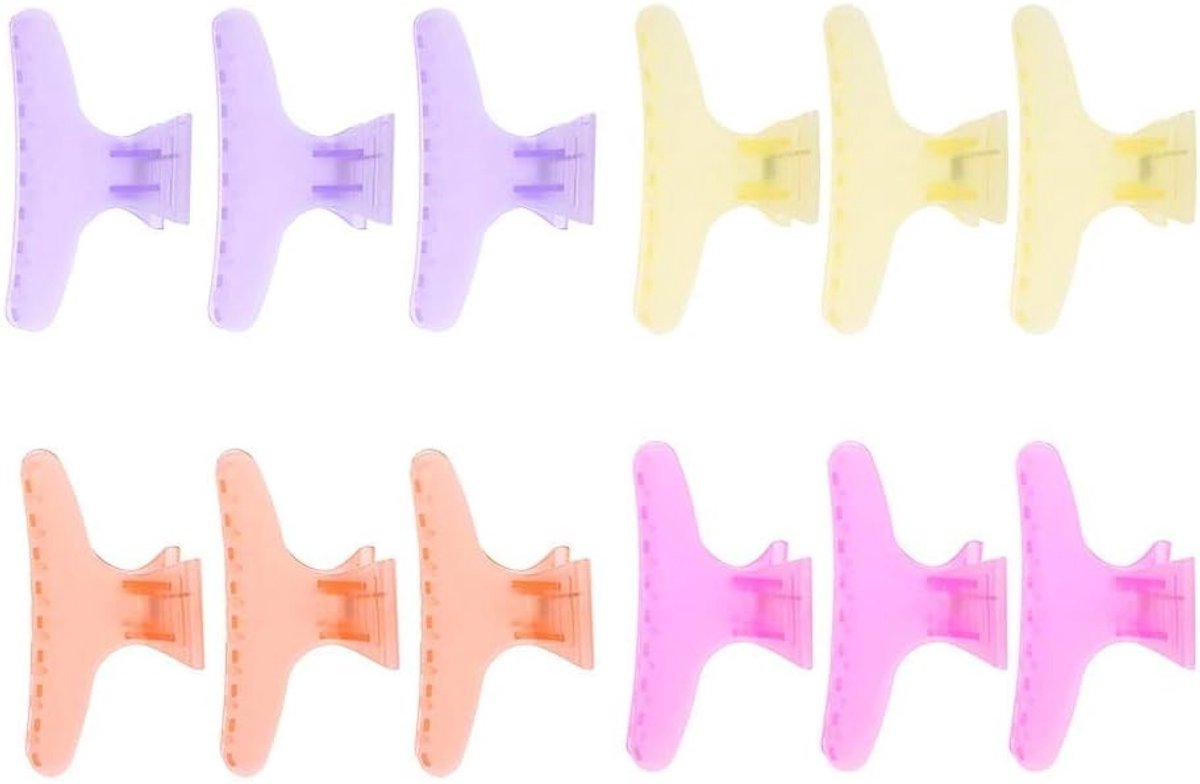 Kleurige Haarspeldjes Set van 12 Mooie Vlinder Haarclips voor Vrouwen en Meisjes, Perfect voor Haarstyling en Accessoires