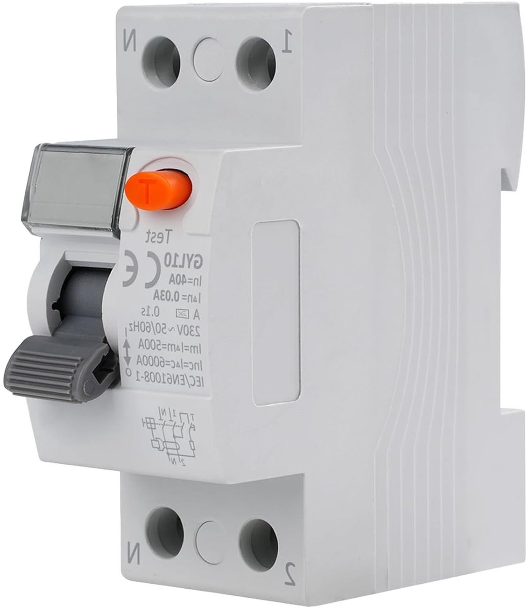 GYL10 AC230V Fi Circuit Breaker - 2 Polige 40 A RCD, Type A Voor Industrie, Commercieel en Residentieel Gebruik