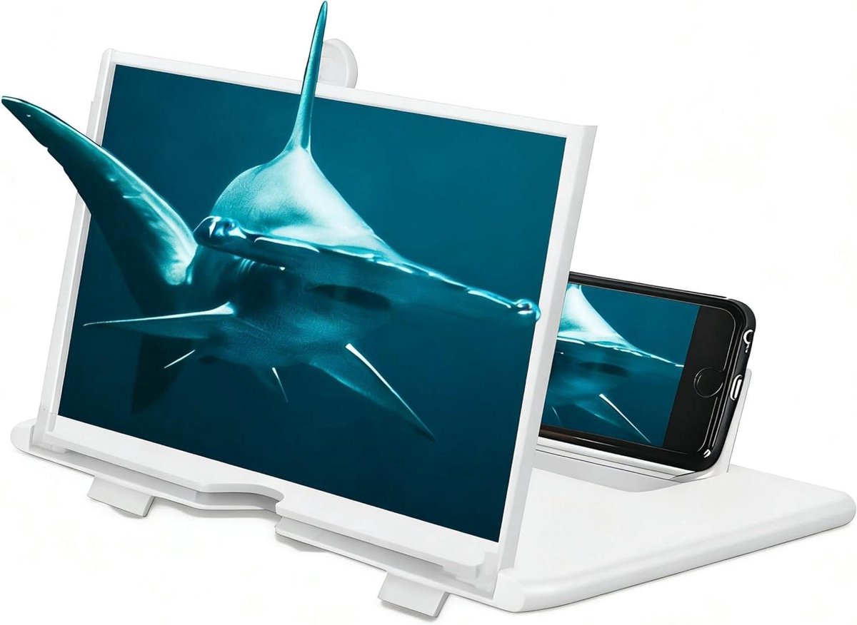 Telefoon Scherm Vergrootglas - Mobiele Projector - Films Kijken - Fresco Optiek - 12 Inch - Zwart