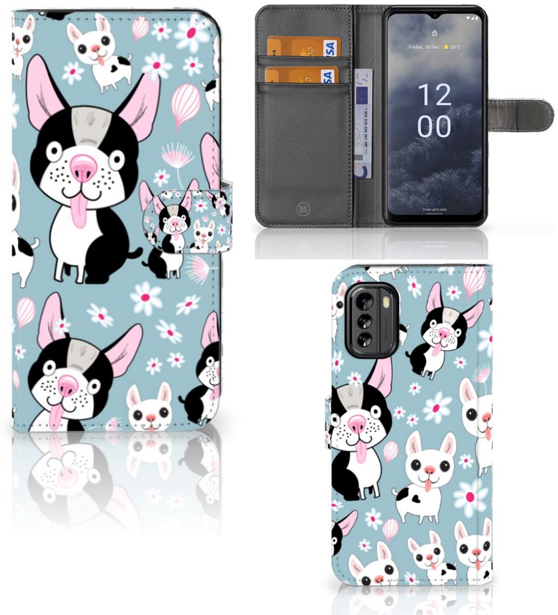 Nokia G60 Telefoonhoesje met Pasjes Hondjes