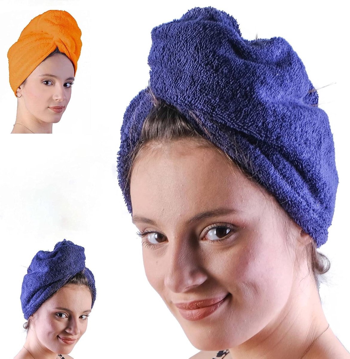 Hair Towel 100% Pure Organic Cotton Hair Drying Towels for Adults and Children, Hair Turba