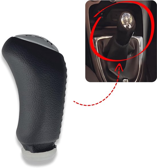 Schakelpookknop - Versnellingspook - Auto Interieur - Specifieke Pasvorm - 5 Versnellingen - Zwart Grijs — afbeelding 3