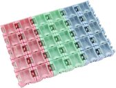Componenten Organizer - Opbergdozen Kleine Onderdelen - Elektronica Sorteren - Verstelbare Vakken - 30 Stuks - Blauw Rood Groen