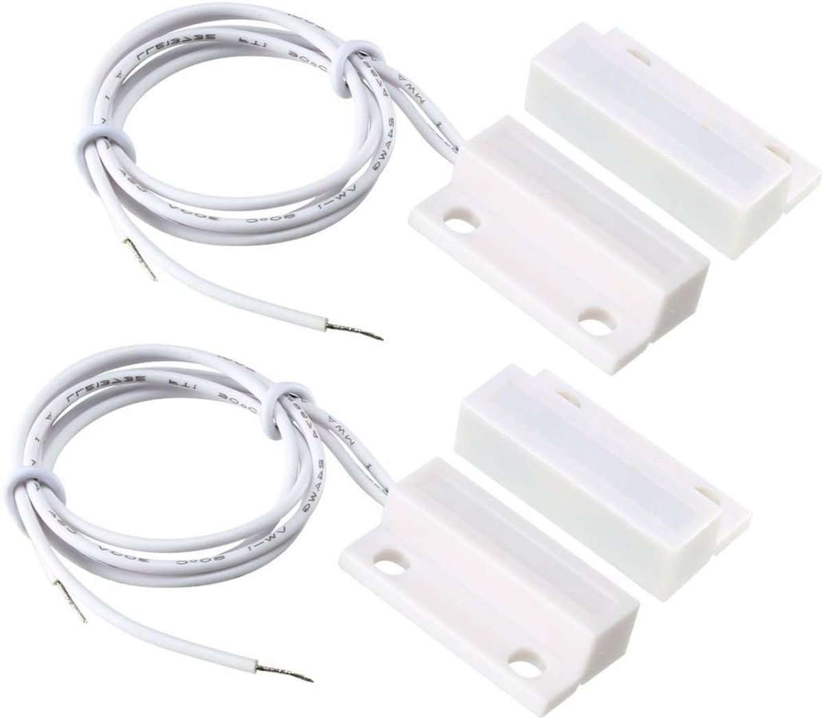 Deur Sensor Alarm - Magnetische Schakelaar - Beveiliging Thuis - Oppervlakte Montage - 2 Stuks - Wit