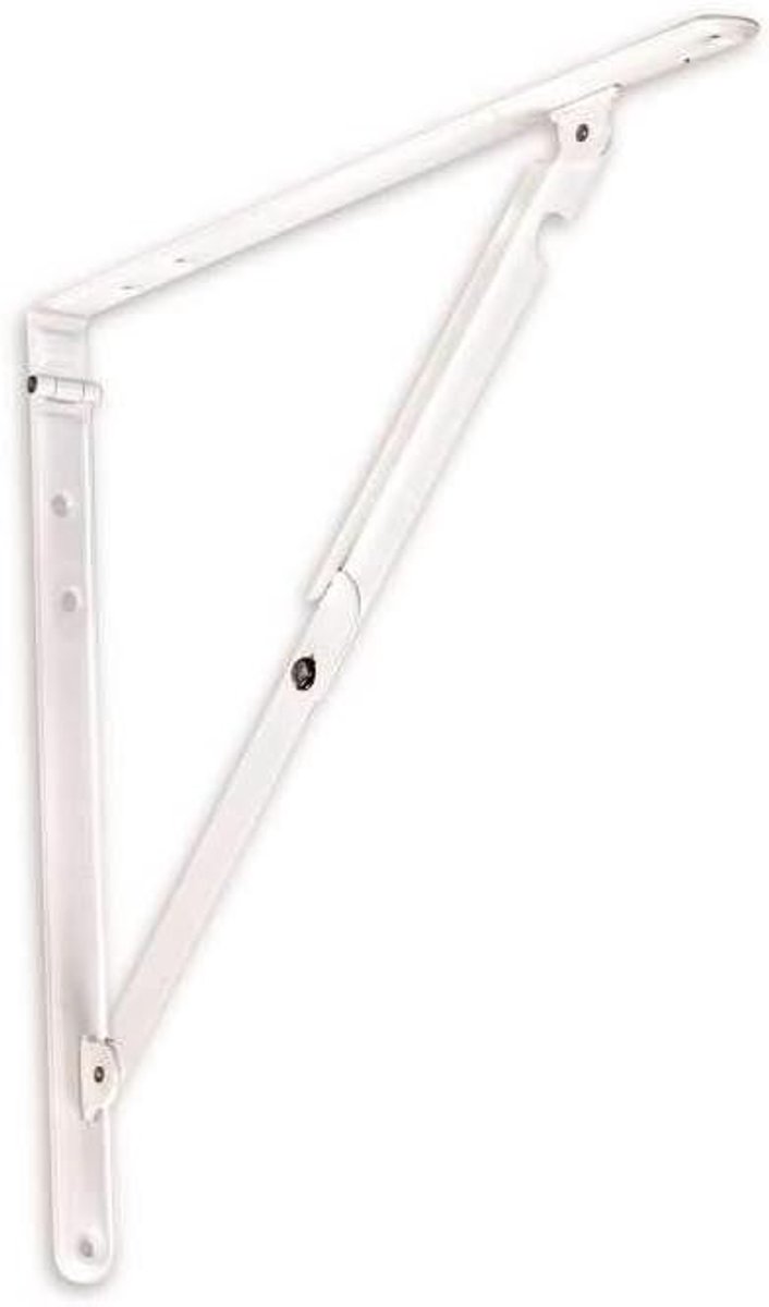 Vouwbeugels - Opklapbare steunen - Ruimte organiseren - Staal met 50kg capaciteit - 30 cm - Wit