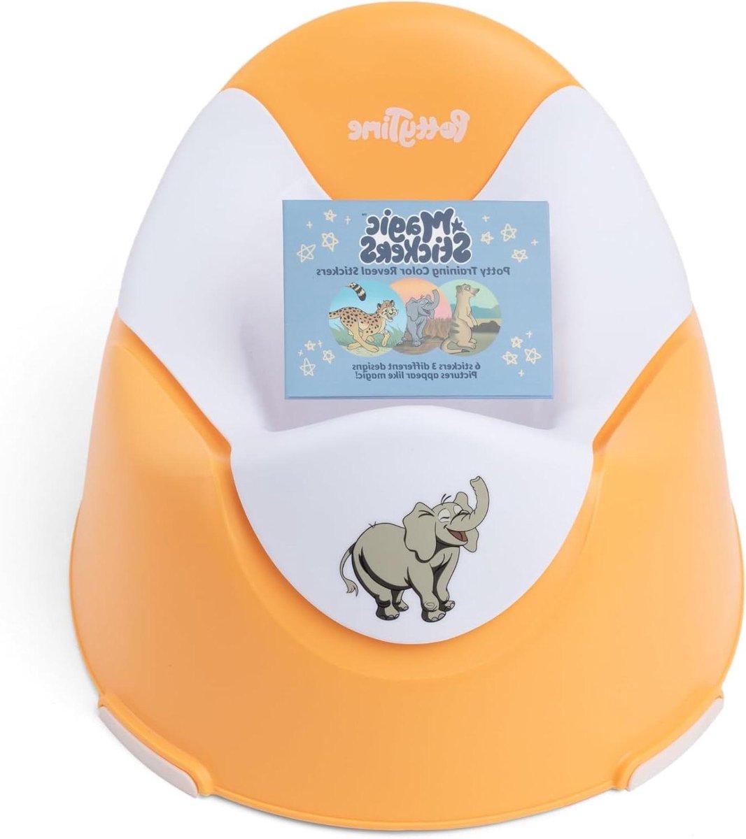 Zindelijkheidstrainingsstoel - Potty training stoel - Leuke toilettraining - Kleurveranderende stickers - Ovaal - Savanne