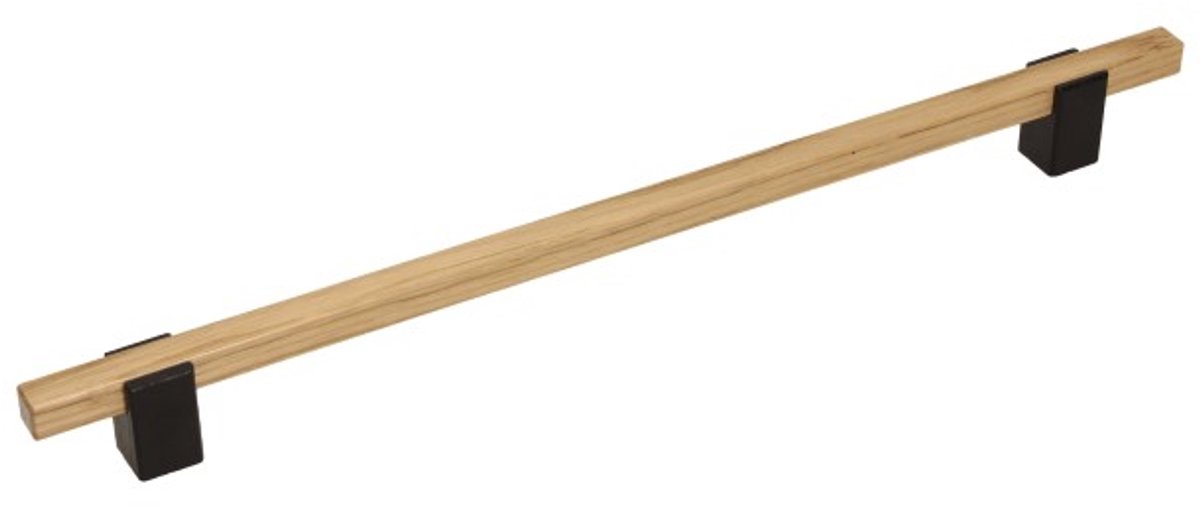 Gamet UD35 Serie - Meubelgreep - Eiken - Zwart Mat - 288mm
