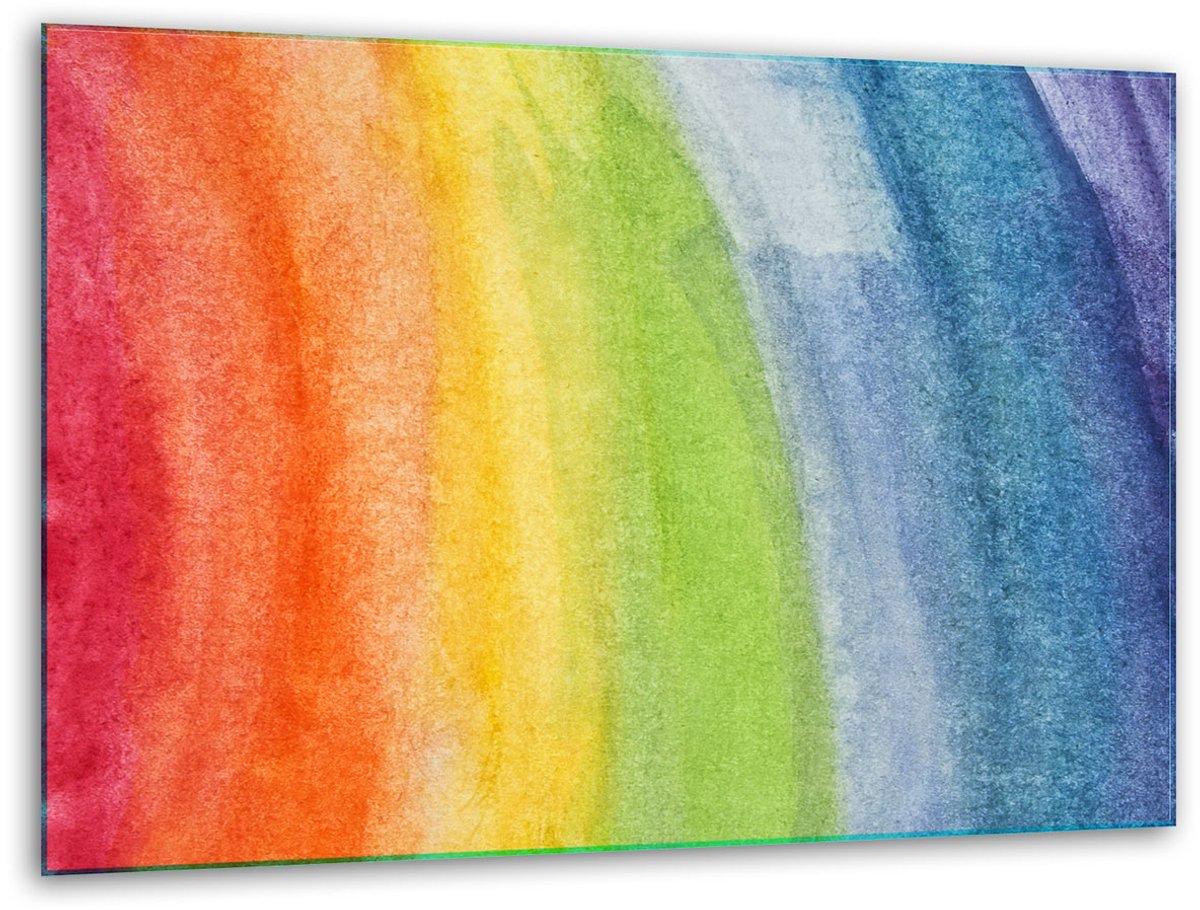 TMK ArtDeko Serie - Glazen Snijplank - 40x30cm - Regenboogdesign
