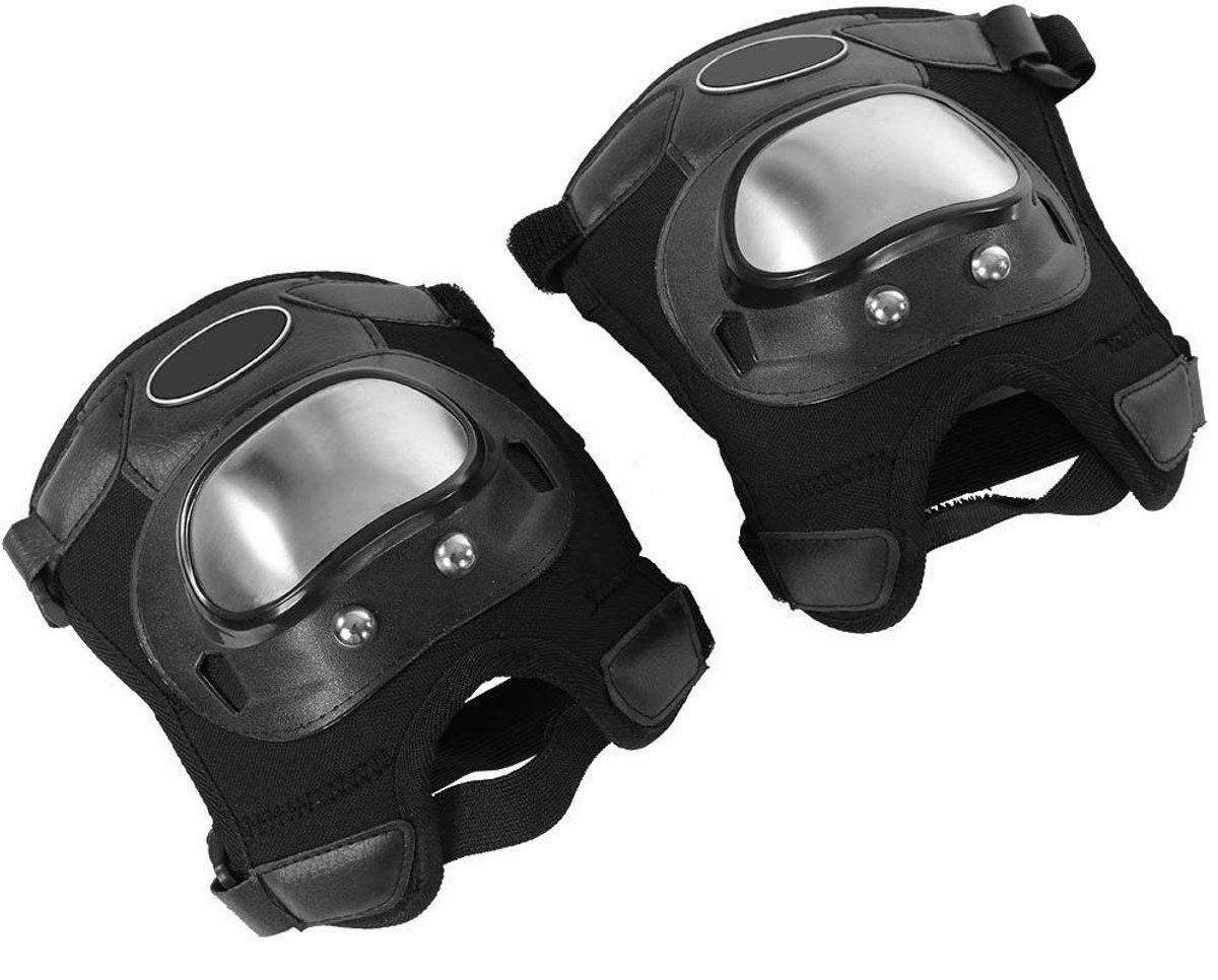 Motorfiets Elleboog Kniebeschermers - Motor Beschermers Set - Bescherming tijdens rijden - Onverwoestbaar gelegeerd staal - 22 x 16 cm