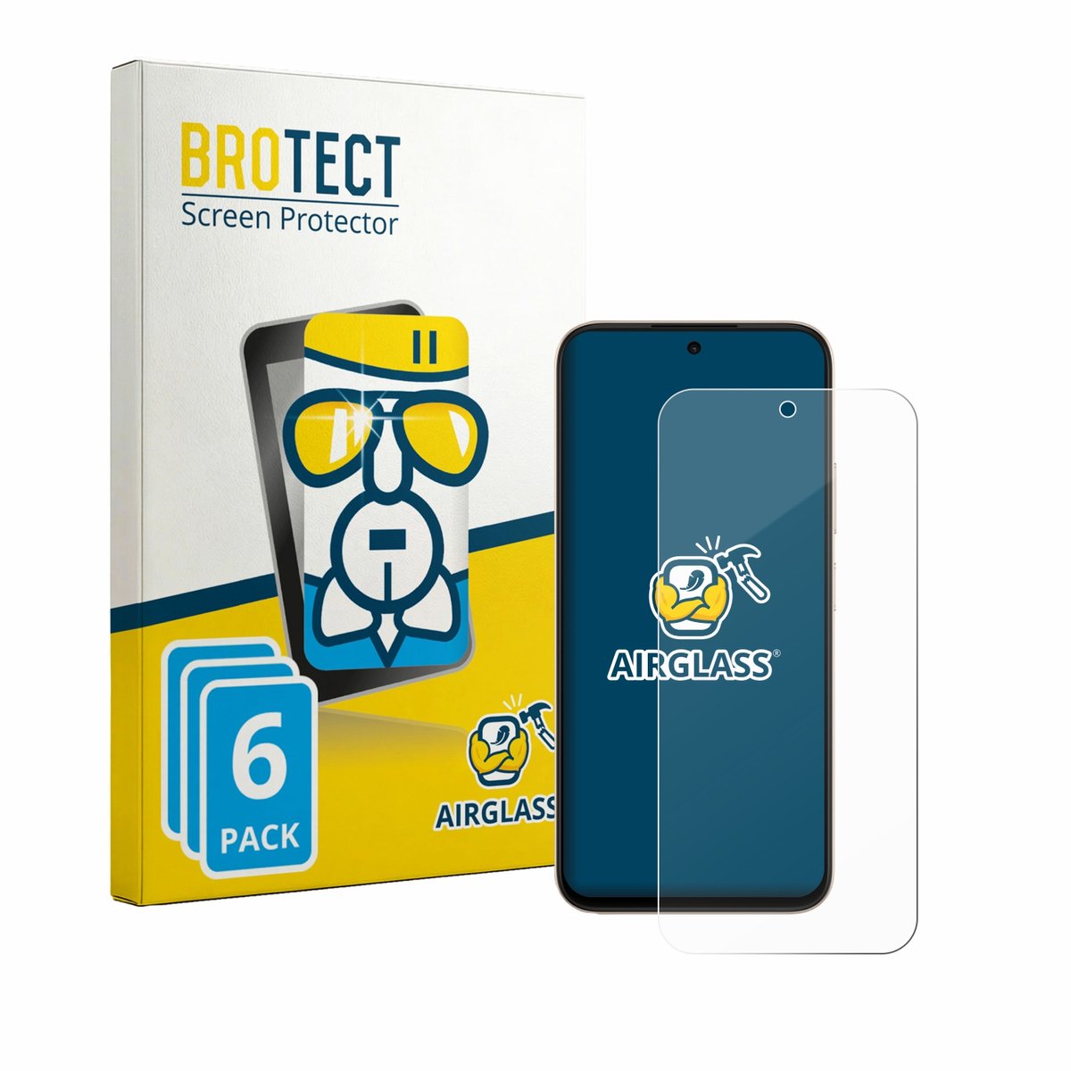 Screenprotector 6 Stuks voor Oppo A6t 4G Beschermglas transparant