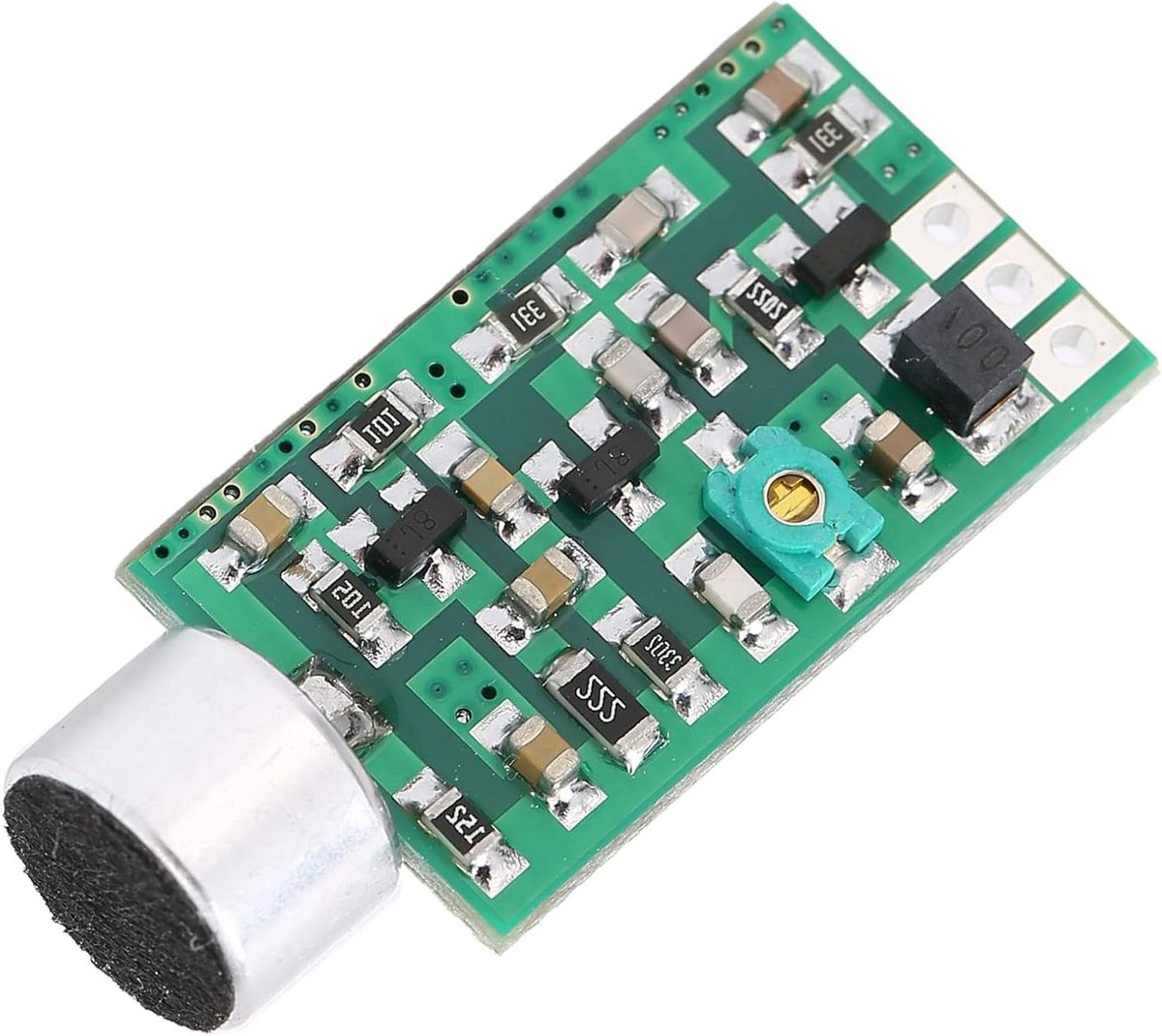 FM Transmitter Module - Audio Zender - Geluid Opnemen - Verstelbare Frequentie - 0.7V-9V - Groen