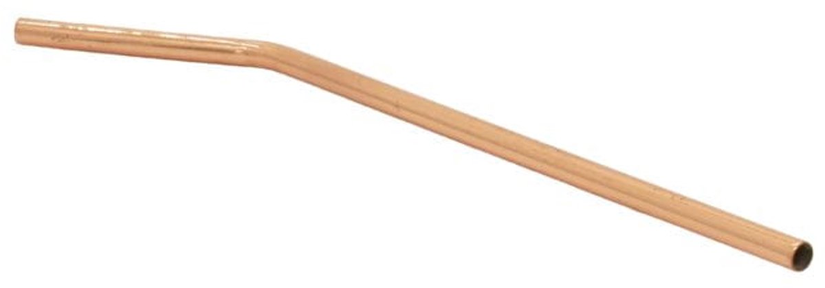 Orient Serie - Gebogen Koperen Rietje - Elegante en Ecologische Alternatief - 20 cm